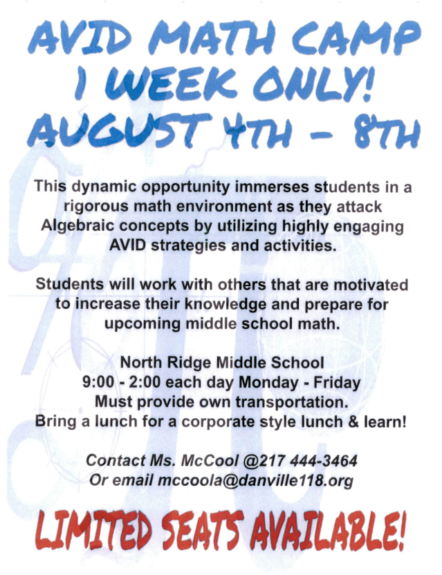  AVID- Incoming 7th graders